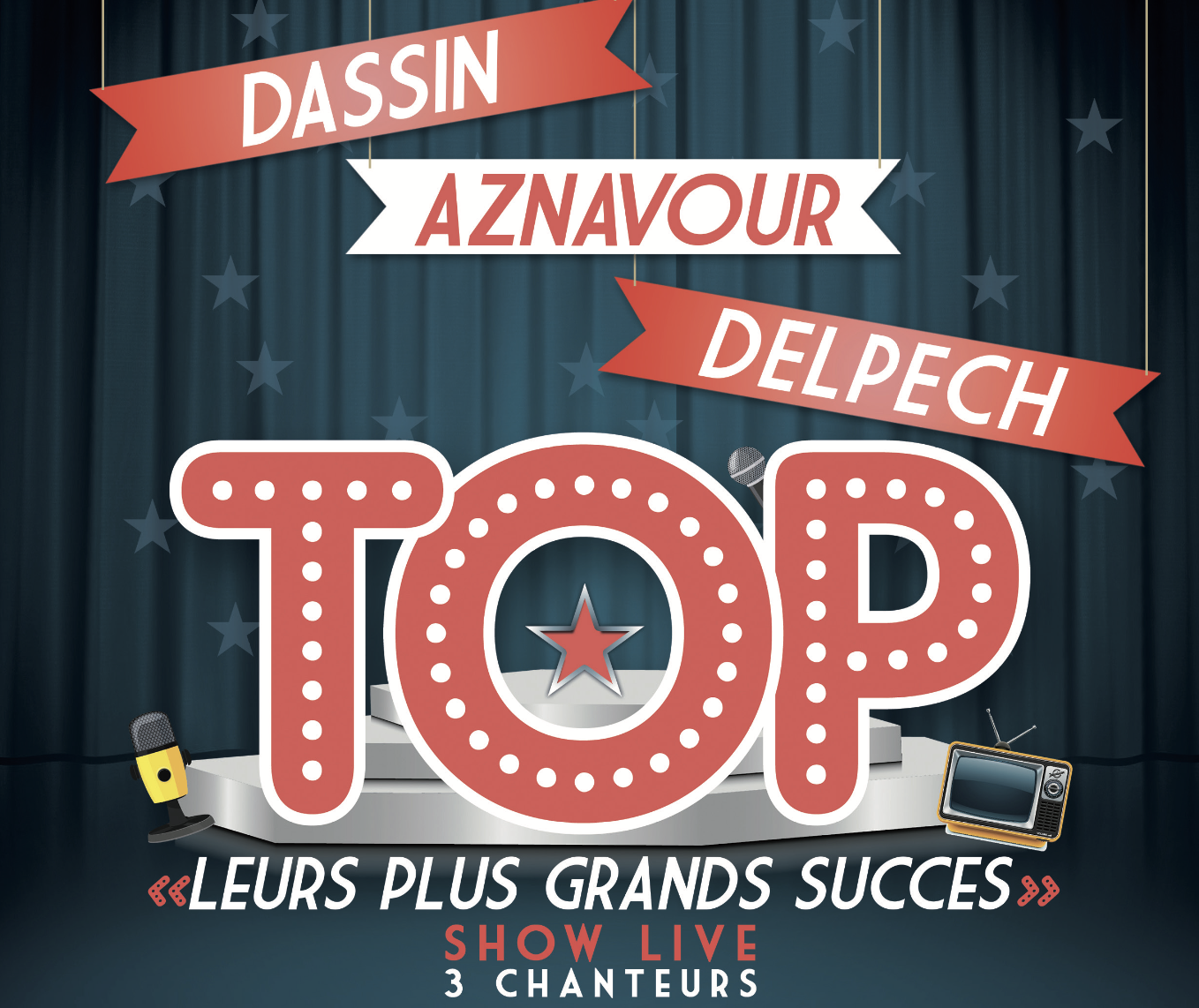 Top à Aznavour Delpech Dassin